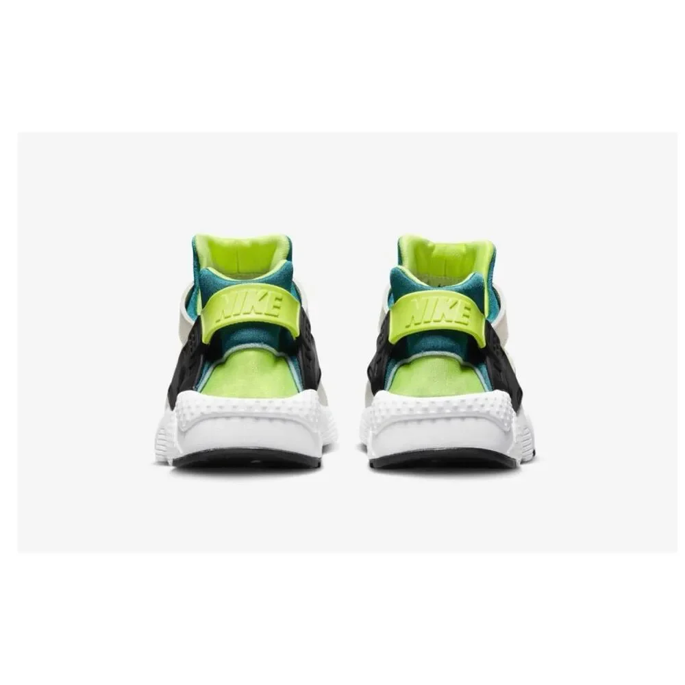 Nike Air Huarache Run White Volt Bright Spruce 654275-045 6Y